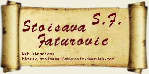 Stoisava Faturović vizit kartica